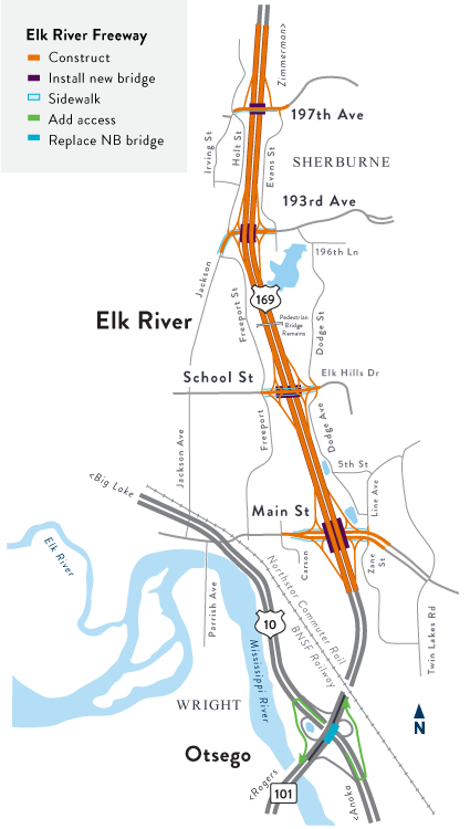 Project location map: Hwy 169 Elk River Project location map -