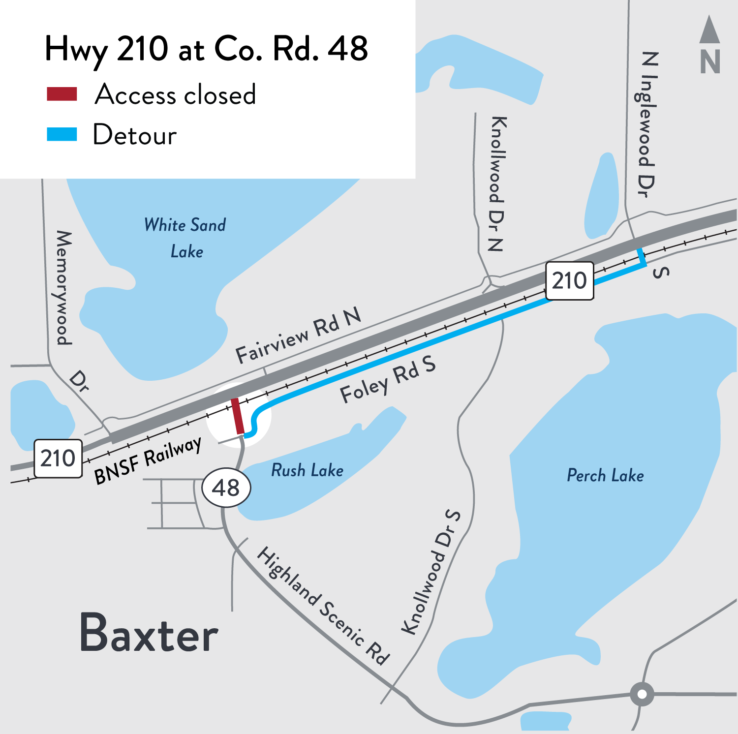 Map: Hwy 210 Baxter Map - Hwy 210 Baxter