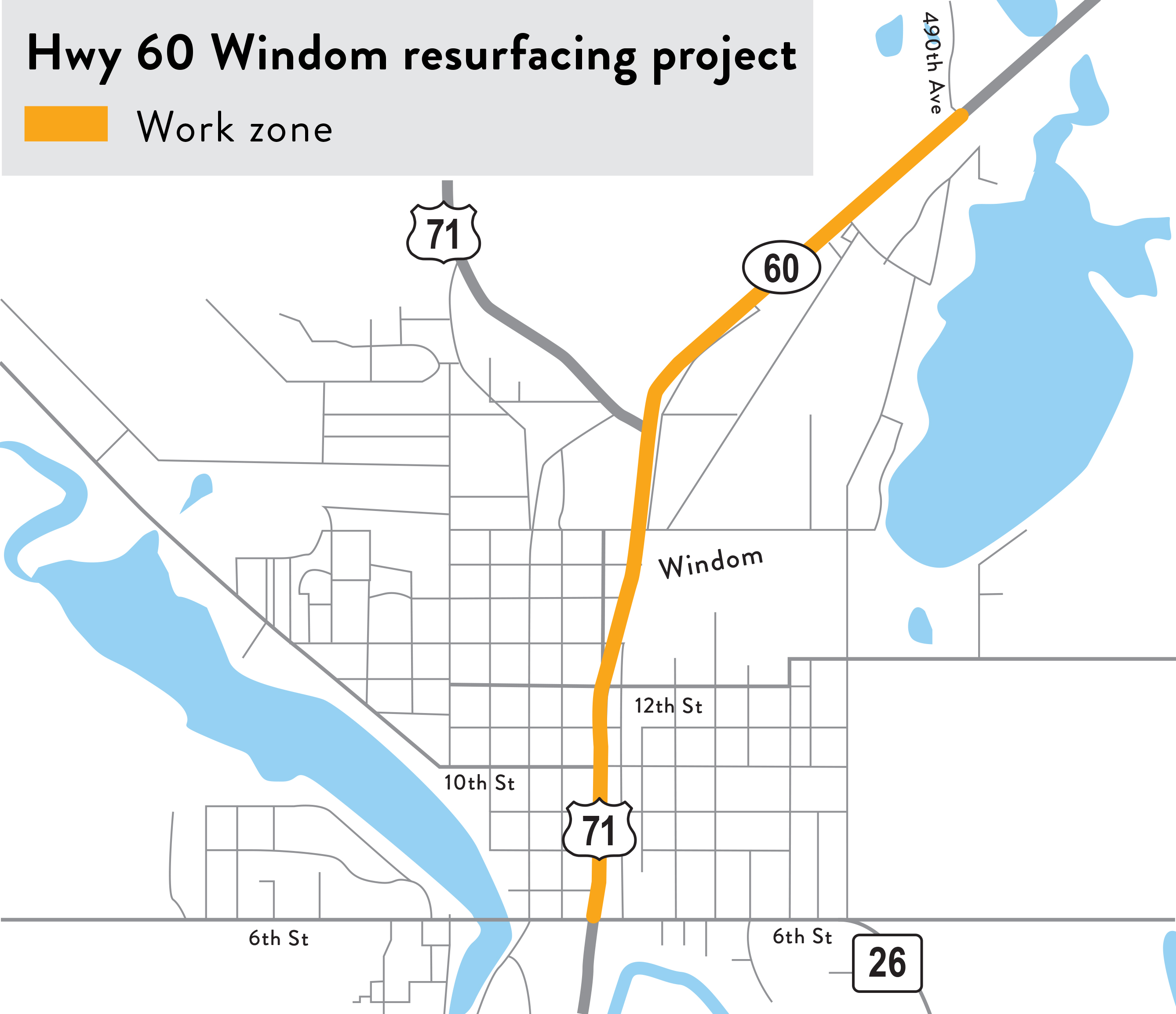 Hwy 60 in Windom project map