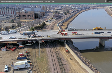 Veteran's Memorial Bridge features