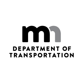 MnDOT vertical logo in grayscale